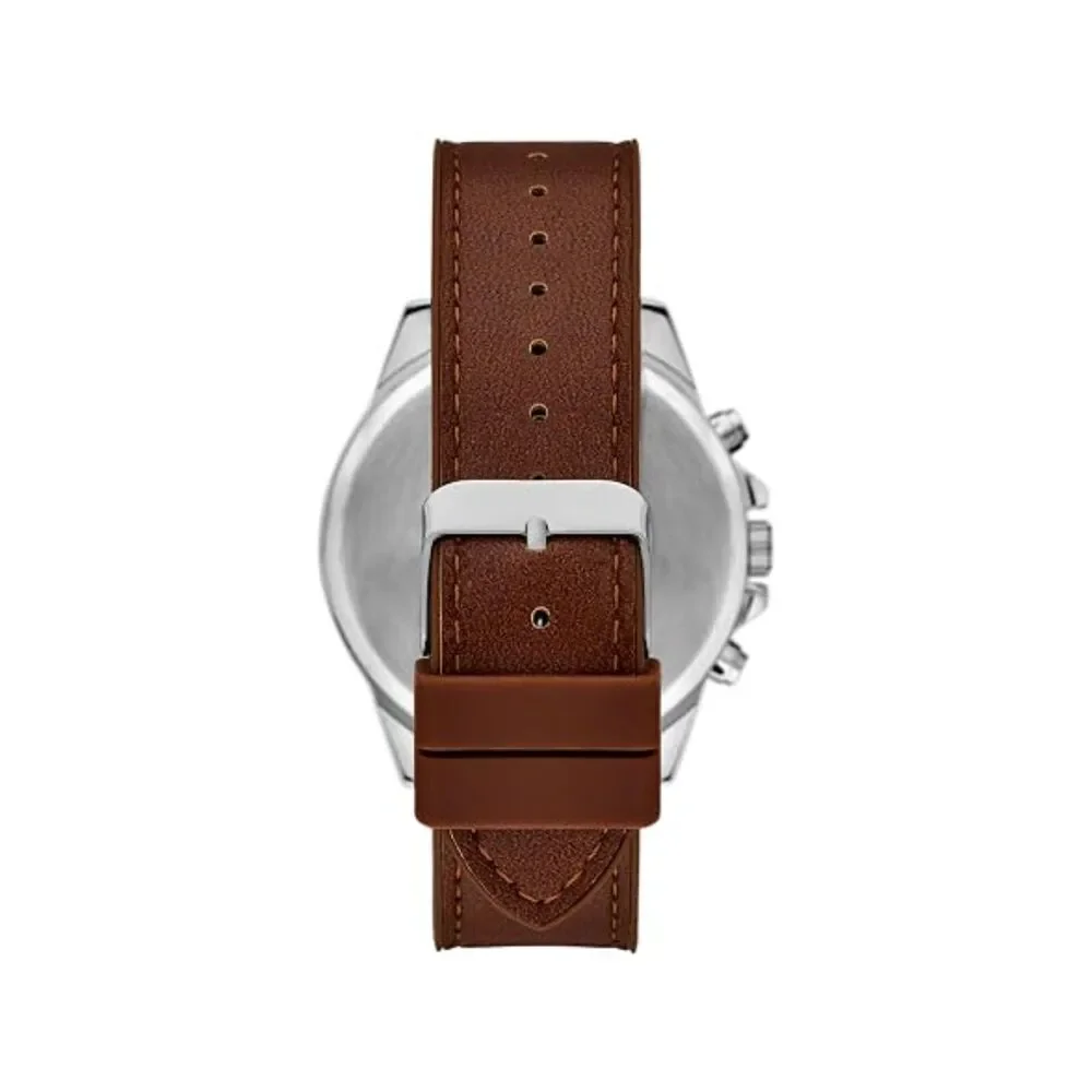 Folio Men Three-Hand Brown Strap Watch with bracelets